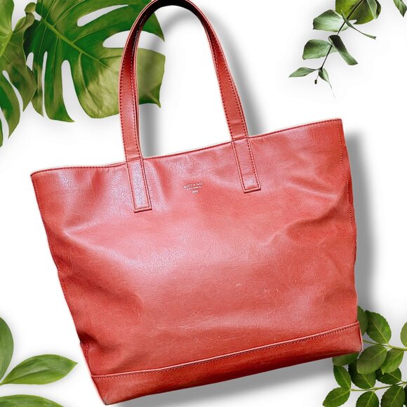 Matt & Nat Handbags - Matt & Nat Tote Schlepp Rust Red